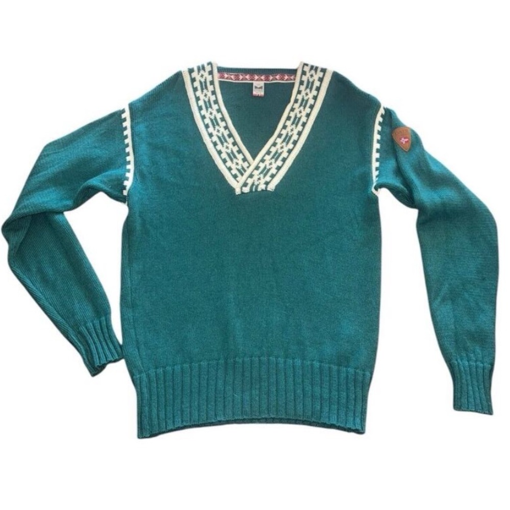 Dale Of Norway V-Neck Sweater with Cream Accents